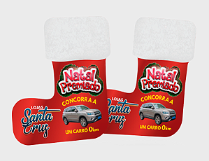 Móbile Bota de Papai Noel Personalizado 22x23cm 10und