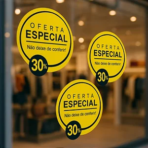 Adesivo para Vitrine Redondo