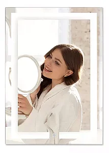 Espelho De Maquiagem Gospire 7 Iluminado Com Ampliação 10X/1X - Espelho