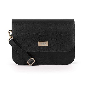 Bolsa Transversal Feminina Cor Preto Acompanha Carteira Modelo CandyQué da Marca Lefity