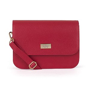 Bolsa Transversal Feminina Cor Vermelho Acompanha Carteira Modelo CandyQué da Marca Lefity