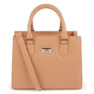 Bolsa Tiracolo Estruturada Cor Nude Modelo Lady Marca Lefity