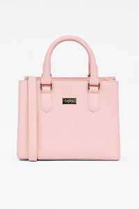 Bolsa Tiracolo Estruturada Cor Rosa BB Modelo Lady Marca Lefity