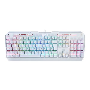 Teclado Mecânico Redragon Varuna Branco - RGB - Switch Preto - ABNT2