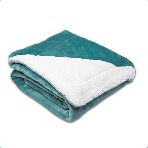 Cobertor para Berço Sherpa Hiper Macio 400g Aqua Happy Day