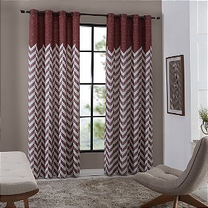 Cortina Estampada com 16 Ilhoses 240x220cm Dacar Casa D'oro Sultan