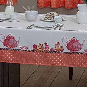 Toalha Mesa Casa Alegre 2,20x1,45m Doce Magia Realce Premium Sultan