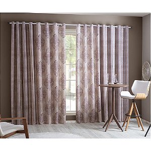 Cortina Combinada Niamei 32 Ilhoses 400x250cm Casa D'oro Sultan