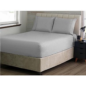 Jogo de Cama S Ponto Palito Casal 3 Pçs 180F Prata Sonhare