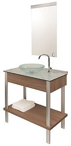 Gabinete Cris-Wood Set 80cm com Espelho Ref.954 Cris-Metal