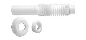Tubo de Ligação Ajustável para Vaso Sanitário Branco 290403 Blukit