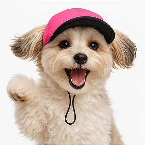 Boné para Cachorros e Gatos | Proteção Solar com Estilo e Conforto - Rosa