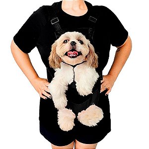 Mochila Canguru para Cachorros e Gatos - Leve e Ajustável