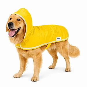 Capa de chuva amarela para cachorro e gato impermeável refletiva Skapet®