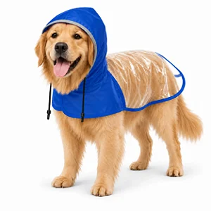 Capa de chuva transparente para cachorro refletiva rosa azul Skapetshop®