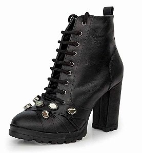 Bota Cano Curto Tratorada Bendito Glam Rugo Preto