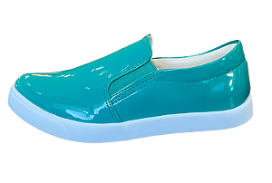 Tênis Caixa Slip On Verniz Verde