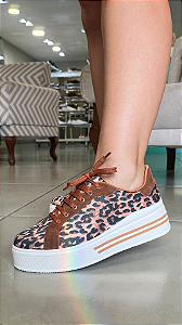 Tênis Flatform Casual Bc Krizia New Antique Onça