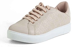 Tênis Casual Bordado New Mestiço Creme 926735D