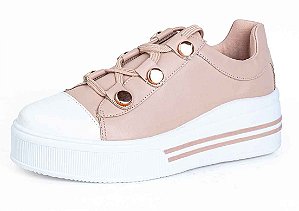 Tênis Flatform Tachas Napa Quartzo Rosa