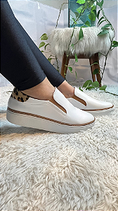 Tênis Slip On Onça Napa Branco 310007B