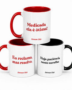 Kit com 3 Canecas