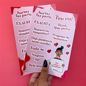 Cartela de Adesivos