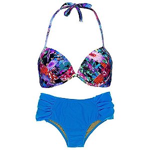 Conjunto Renata Florido e Azul