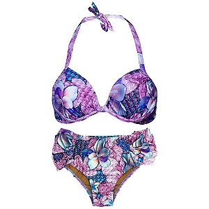 Conjunto Renata Estampa Roxa