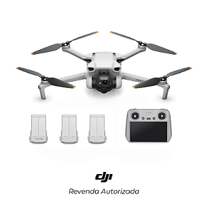 Drone DJI Mini 3 Fly More Combo Rádio Com Tela - DJI033