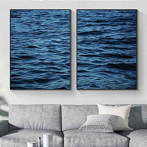 Conjunto de 2 Quadros Decorativos Ocean. Artista: Carol Areso