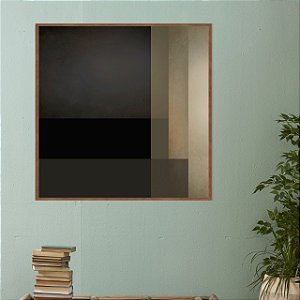 Quadro Decorativo Geométrico Preto e Bege. Artista: Patrícia Costa