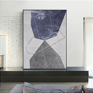 Quadro Decorativo Geometria Nublada Neutra. Coleção Assinada: Mariane Michels