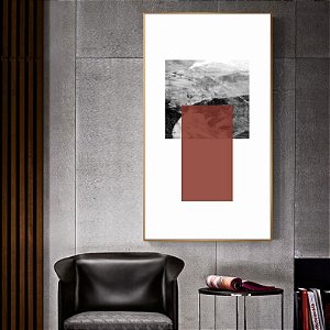 Quadro Decorativo Geometria em Vermelho. Coleção Assinada: Mariane Michels