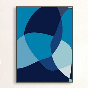 Quadro Decorativo Abstrato Azul Profundo. Artista: Alex Bonfim