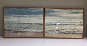 Conjunto de 2 Quadros Decorativos Mar Sereno.