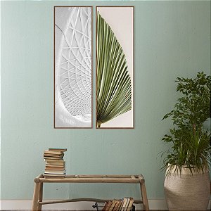 Conjunto com 2 quadros decorativos Cônjuge. Coleção Assinada: Paola Cury