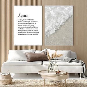 Conjunto de 2 Quadros Decorativos Elemento Água. Coleção Assinada: Liliane Oliveira