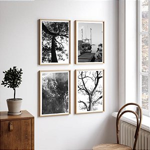 Conjunto de 4 Quadros Decorativos Fotografia. Artista: Danilo Sbindio