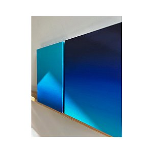 Conjunto 02 Quadros - Arte Azul do mar com tinta acrílica sobre tela pela artista Juliana Bambini. Medida: 0,30x0,40