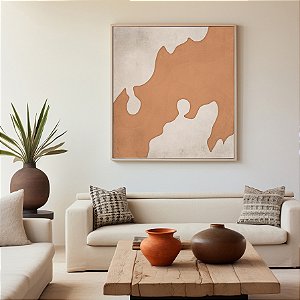 Quadro Decorativo Abstrato mitura de tons. Coleção Assinada: Tamires Marques