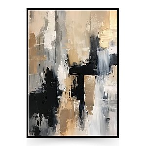 Quadro decorativo Coleção Golden and Black Shine.