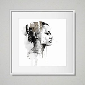 Quadro Decorativo figurativo mulher com linhas. Artista: Jonathan Borba