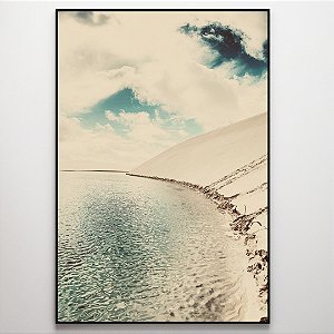 Quadro Decorativo Areia, mar e céu.
