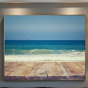 Quadro Decorativo Ponte Vista para o mar.