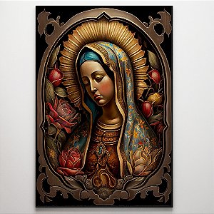 Quadro Decorativo Santa Maria com detalhes.