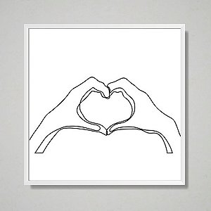 Quadro decorativo Coração minimalista.