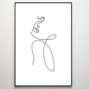 Quadro Decorativo Mulher em linhas.