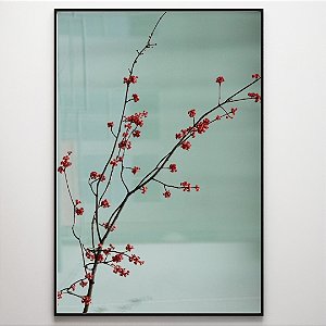 Quadro Decorativo Flores vermelhas.