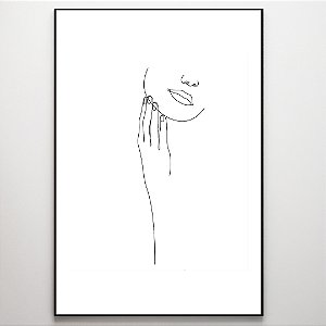 Quadro Decorativo Rosto minimalista.